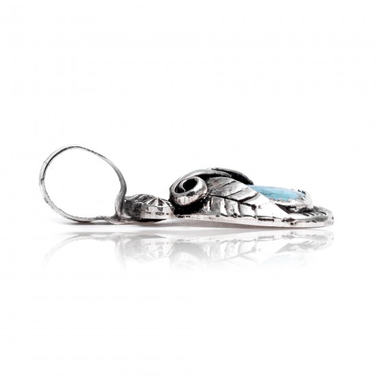 Natural Turquoise .925 Sterling Silver Certified Authentic Navajo Native American Handmade Pendant 24552 Pendants 371016874341 24552 (by LomaSiiva) Natural Turquoise .925 Sterling Silver Certified Authentic Navajo Native American Handmade Pendant 24552 Pendants 371016874341 24552 (by LomaSiiva)