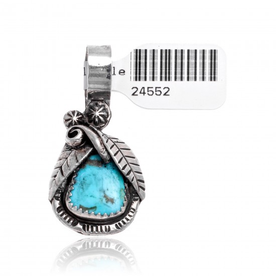 Natural Turquoise .925 Sterling Silver Certified Authentic Navajo Native American Handmade Pendant 24552 Pendants 371016874341 24552 (by LomaSiiva) Natural Turquoise .925 Sterling Silver Certified Authentic Navajo Native American Handmade Pendant 24552 Pendants 371016874341 24552 (by LomaSiiva)