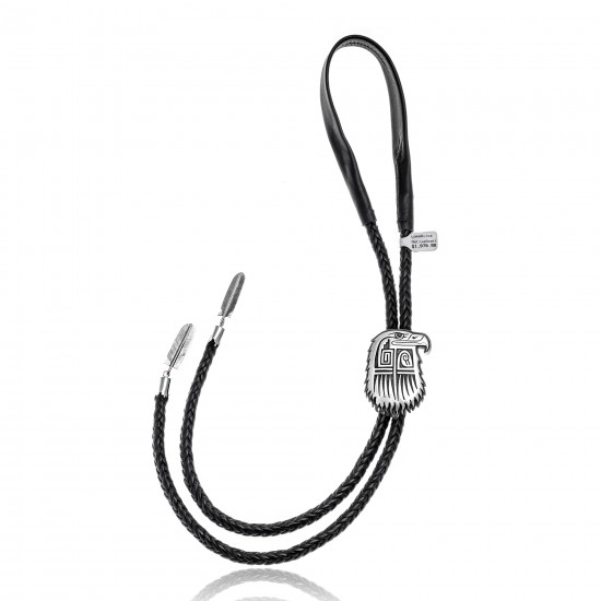Eagle Head .925 Sterling Silver Certified Authentic Handmade Hopi Native American Bolo Tie 24554 All Products NB180620190516 24554 (by LomaSiiva) Eagle Head .925 Sterling Silver Certified Authentic Handmade Hopi Native American Bolo Tie 24554 All Products NB180620190516 24554 (by LomaSiiva)