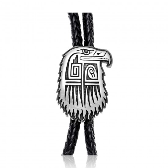 Eagle Head .925 Sterling Silver Certified Authentic Handmade Hopi Native American Bolo Tie 24554 All Products NB180620190516 24554 (by LomaSiiva) Eagle Head .925 Sterling Silver Certified Authentic Handmade Hopi Native American Bolo Tie 24554 All Products NB180620190516 24554 (by LomaSiiva)