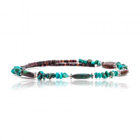 Natural Turquoise Certified Authentic Navajo Native American Adjustable 4 Stone Choker Wrap Necklace 25499 All Products NB180926223227 25499 (by LomaSiiva) Natural Turquoise Certified Authentic Navajo Native American Adjustable 4 Stone Choker Wrap Necklace 25499 All Products NB180926223227 25499 (by LomaSiiva)