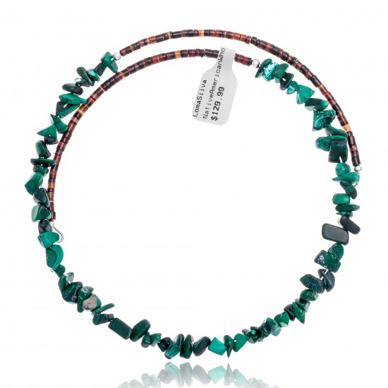 Malachite Certified Authentic Navajo Native American Adjustable Choker Wrap Necklace 25565 All Products NB180926223240 25565 (by LomaSiiva) Malachite Certified Authentic Navajo Native American Adjustable Choker Wrap Necklace 25565 All Products NB180926223240 25565 (by LomaSiiva)