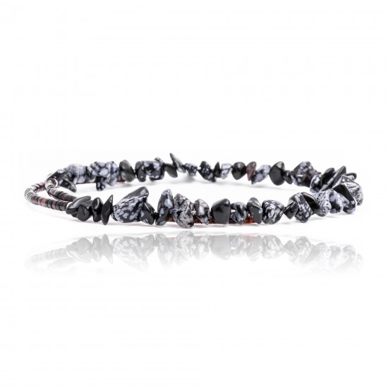 Snowflake Obsidian Certified Authentic Navajo Native American Adjustable Choker Wrap Necklace 25567 All Products NB180926223237 25567 (by LomaSiiva) Snowflake Obsidian Certified Authentic Navajo Native American Adjustable Choker Wrap Necklace 25567 All Products NB180926223237 25567 (by LomaSiiva)