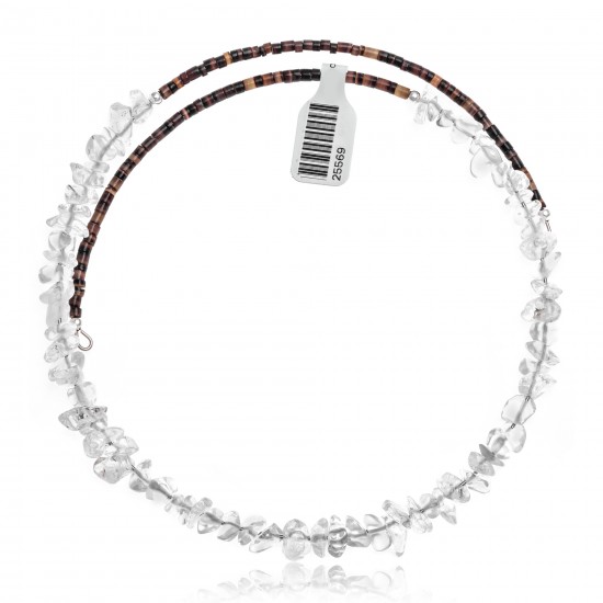 Clear Quartz Certified Authentic Navajo Native American Adjustable Choker Wrap Necklace 25569 All Products NB180926223241 25569 (by LomaSiiva) Clear Quartz Certified Authentic Navajo Native American Adjustable Choker Wrap Necklace 25569 All Products NB180926223241 25569 (by LomaSiiva)