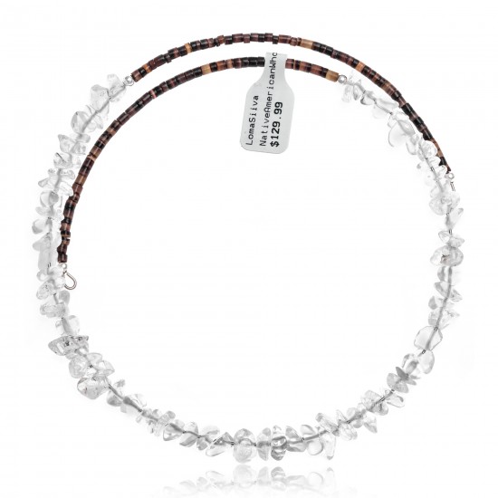 Clear Quartz Certified Authentic Navajo Native American Adjustable Choker Wrap Necklace 25569 All Products NB180926223241 25569 (by LomaSiiva) Clear Quartz Certified Authentic Navajo Native American Adjustable Choker Wrap Necklace 25569 All Products NB180926223241 25569 (by LomaSiiva)