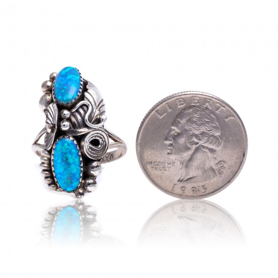 Flower and Leaf Opal .925 Sterling Silver Certified Authentic Navajo Native American Handmade Ring Size 7 26205-12 All Products NB151223222821-12 26205-12 (by LomaSiiva) Flower and Leaf Opal .925 Sterling Silver Certified Authentic Navajo Native American Handmade Ring Size 7 26205-12 All Products NB151223222821-12 26205-12 (by LomaSiiva)