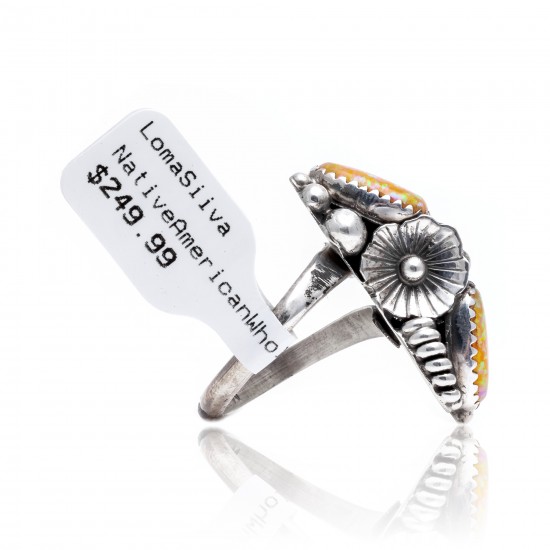 Flower and Leaf Opal .925 Sterling Silver Certified Authentic Navajo Native American Handmade Adjustable Ring 26208-0 All Products NB15122322282122 26208-0 (by LomaSiiva) Flower and Leaf Opal .925 Sterling Silver Certified Authentic Navajo Native American Handmade Adjustable Ring 26208-0 All Products NB15122322282122 26208-0 (by LomaSiiva)