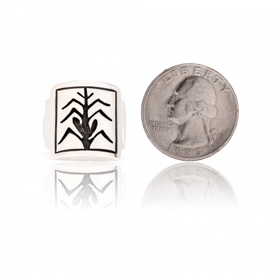 Corn Stalk .925 Sterling Silver Certified Authentic Handmade Hopi Native American Ring 26231 All Products NB180623231243 26231 (by LomaSiiva) Corn Stalk .925 Sterling Silver Certified Authentic Handmade Hopi Native American Ring 26231 All Products NB180623231243 26231 (by LomaSiiva)