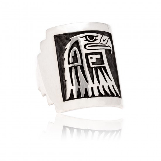 Eagle .925 Sterling Silver Certified Authentic Handmade Hopi Native American Ring 26232 All Products NB180623231242 26232 (by LomaSiiva) Eagle .925 Sterling Silver Certified Authentic Handmade Hopi Native American Ring 26232 All Products NB180623231242 26232 (by LomaSiiva)