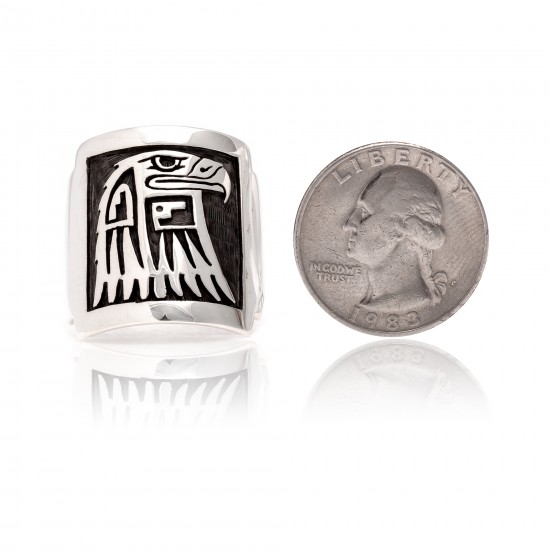 Eagle .925 Sterling Silver Certified Authentic Handmade Hopi Native American Ring 26232 All Products NB180623231242 26232 (by LomaSiiva) Eagle .925 Sterling Silver Certified Authentic Handmade Hopi Native American Ring 26232 All Products NB180623231242 26232 (by LomaSiiva)