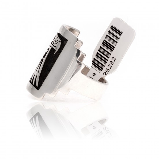 Eagle .925 Sterling Silver Certified Authentic Handmade Hopi Native American Ring 26232 All Products NB180623231242 26232 (by LomaSiiva) Eagle .925 Sterling Silver Certified Authentic Handmade Hopi Native American Ring 26232 All Products NB180623231242 26232 (by LomaSiiva)