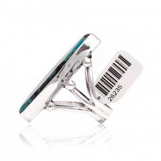 Natural Turquoise .925 Sterling Silver Certified Authentic Navajo Native American Handmade Ring 26235 All Products NB15122322282123 26235 (by LomaSiiva) Natural Turquoise .925 Sterling Silver Certified Authentic Navajo Native American Handmade Ring 26235 All Products NB15122322282123 26235 (by LomaSiiva)