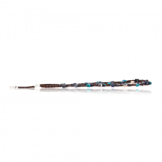 3 Strand .925 Sterling Silver Certified Authentic Navajo Native American Turquoise and Lapis Necklace 371029683838 Clearance 18110-4 371029683838 (by LomaSiiva) 3 Strand .925 Sterling Silver Certified Authentic Navajo Native American Turquoise and Lapis Necklace 371029683838 Clearance 18110-4 371029683838 (by LomaSiiva)