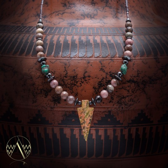 Arrowhead .925 Sterling Silver Certified Authentic Navajo Native American Jasper Turquoise Necklace and Pendant 371043557891 All Products 15891-4 371043557891 (by LomaSiiva) Arrowhead .925 Sterling Silver Certified Authentic Navajo Native American Jasper Turquoise Necklace and Pendant 371043557891 All Products 15891-4 371043557891 (by LomaSiiva)