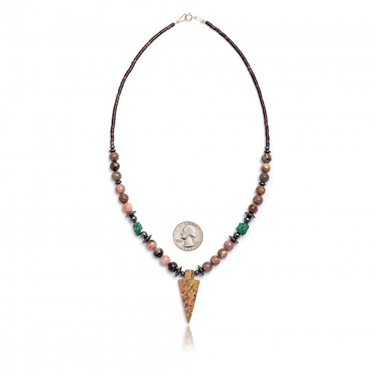 Arrowhead .925 Sterling Silver Certified Authentic Navajo Native American Jasper Turquoise Necklace and Pendant 371043557891 All Products 15891-4 371043557891 (by LomaSiiva) Arrowhead .925 Sterling Silver Certified Authentic Navajo Native American Jasper Turquoise Necklace and Pendant 371043557891 All Products 15891-4 371043557891 (by LomaSiiva)