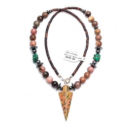 Arrowhead .925 Sterling Silver Certified Authentic Navajo Native American Jasper Turquoise Necklace and Pendant 371043557891 All Products 15891-4 371043557891 (by LomaSiiva) Arrowhead .925 Sterling Silver Certified Authentic Navajo Native American Jasper Turquoise Necklace and Pendant 371043557891 All Products 15891-4 371043557891 (by LomaSiiva)
