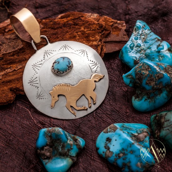 12kt Gold Filled and .925 Sterling Silver Horse Certified Authentic Handmade Very Delicate Navajo Native American Natural Turquoise Pendant 24510 Pendants NB160422233542 24510 (by LomaSiiva) 12kt Gold Filled and .925 Sterling Silver Horse Certified Authentic Handmade Very Delicate Navajo Native American Natural Turquoise Pendant 24510 Pendants NB160422233542 24510 (by LomaSiiva)