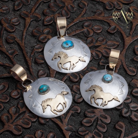 12kt Gold Filled and .925 Sterling Silver Horse Certified Authentic Handmade Very Delicate Navajo Native American Natural Turquoise Pendant 24510 Pendants NB160422233542 24510 (by LomaSiiva) 12kt Gold Filled and .925 Sterling Silver Horse Certified Authentic Handmade Very Delicate Navajo Native American Natural Turquoise Pendant 24510 Pendants NB160422233542 24510 (by LomaSiiva)
