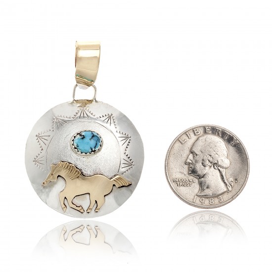 12kt Gold Filled and .925 Sterling Silver Horse Certified Authentic Handmade Very Delicate Navajo Native American Natural Turquoise Pendant 24510 Pendants NB160422233542 24510 (by LomaSiiva) 12kt Gold Filled and .925 Sterling Silver Horse Certified Authentic Handmade Very Delicate Navajo Native American Natural Turquoise Pendant 24510 Pendants NB160422233542 24510 (by LomaSiiva)