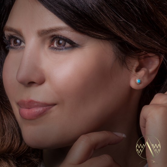 Delicate .925 Sterling Silver Certified Authentic Handmade Navajo Native American Natural Turquoise Stud Earrings 27228 All Products NB160303234932 27228 (by LomaSiiva) Delicate .925 Sterling Silver Certified Authentic Handmade Navajo Native American Natural Turquoise Stud Earrings 27228 All Products NB160303234932 27228 (by LomaSiiva)