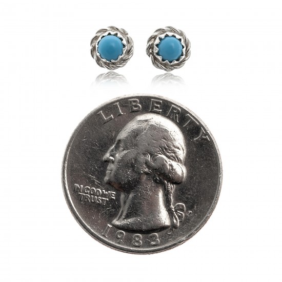 Delicate .925 Sterling Silver Certified Authentic Handmade Navajo Native American Natural Turquoise Stud Earrings 27228 All Products NB160303234932 27228 (by LomaSiiva) Delicate .925 Sterling Silver Certified Authentic Handmade Navajo Native American Natural Turquoise Stud Earrings 27228 All Products NB160303234932 27228 (by LomaSiiva)