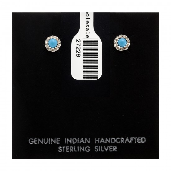 Delicate .925 Sterling Silver Certified Authentic Handmade Navajo Native American Natural Turquoise Stud Earrings 27228 All Products NB160303234932 27228 (by LomaSiiva) Delicate .925 Sterling Silver Certified Authentic Handmade Navajo Native American Natural Turquoise Stud Earrings 27228 All Products NB160303234932 27228 (by LomaSiiva)