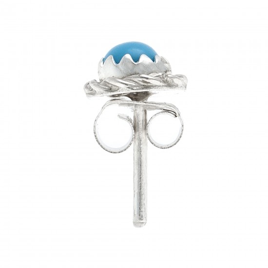 Delicate .925 Sterling Silver Certified Authentic Handmade Navajo Native American Natural Turquoise Stud Earrings 27228 All Products NB160303234932 27228 (by LomaSiiva) Delicate .925 Sterling Silver Certified Authentic Handmade Navajo Native American Natural Turquoise Stud Earrings 27228 All Products NB160303234932 27228 (by LomaSiiva)