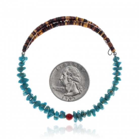 Natural Turquoise and Coral Certified Authentic Navajo Native American Adjustable Wrap Bracelet 22131 All Products 371183569150 22131 (by LomaSiiva) Natural Turquoise and Coral Certified Authentic Navajo Native American Adjustable Wrap Bracelet 22131 All Products 371183569150 22131 (by LomaSiiva)