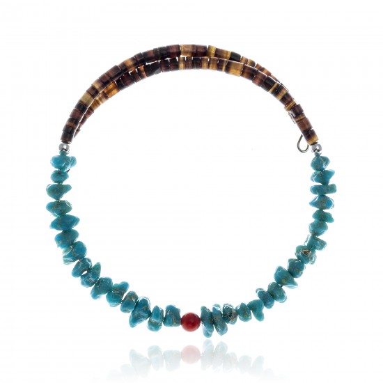 Natural Turquoise and Coral Certified Authentic Navajo Native American Adjustable Wrap Bracelet 22131 All Products 371183569150 22131 (by LomaSiiva) Natural Turquoise and Coral Certified Authentic Navajo Native American Adjustable Wrap Bracelet 22131 All Products 371183569150 22131 (by LomaSiiva)