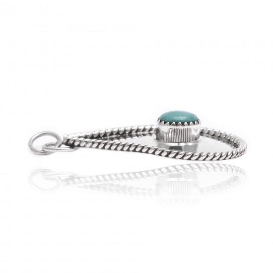 Drop Turquoise .925 Sterling Silver Certified Authentic Navajo Native American Handmade Pendant 24553 Pendants NB181211210602 24553 (by LomaSiiva) Drop Turquoise .925 Sterling Silver Certified Authentic Navajo Native American Handmade Pendant 24553 Pendants NB181211210602 24553 (by LomaSiiva)