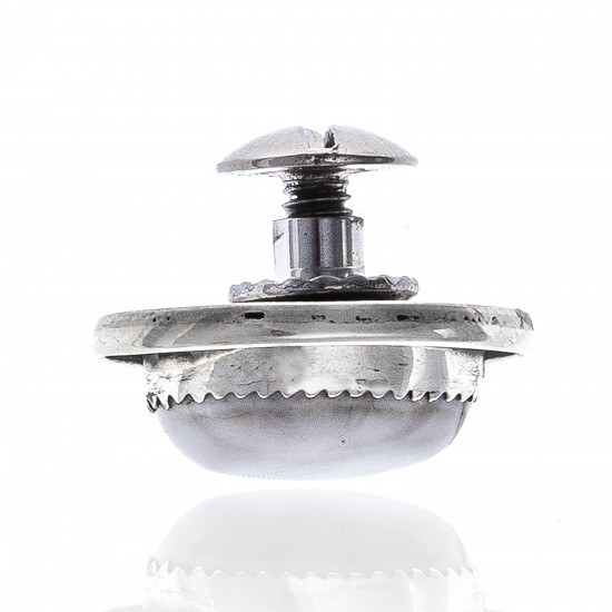White Howlite .925 Sterling Silver Certified Authentic Navajo Native American Handmade Concho Button 24559 Concho 371016874343 24559 (by LomaSiiva) White Howlite .925 Sterling Silver Certified Authentic Navajo Native American Handmade Concho Button 24559 Concho 371016874343 24559 (by LomaSiiva)