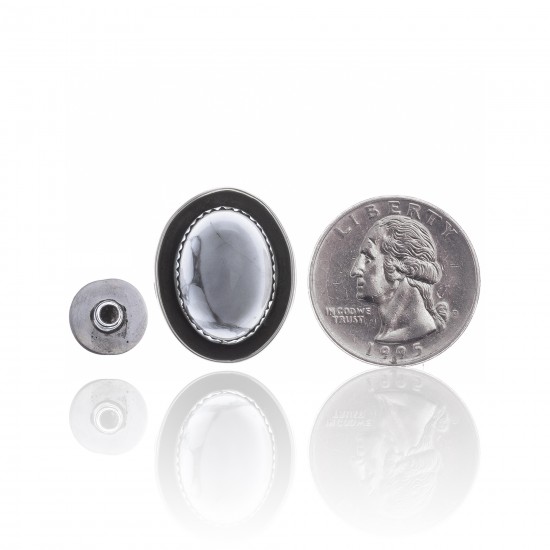 White Howlite .925 Sterling Silver Certified Authentic Navajo Native American Handmade Concho Button 24559 Concho 371016874343 24559 (by LomaSiiva) White Howlite .925 Sterling Silver Certified Authentic Navajo Native American Handmade Concho Button 24559 Concho 371016874343 24559 (by LomaSiiva)