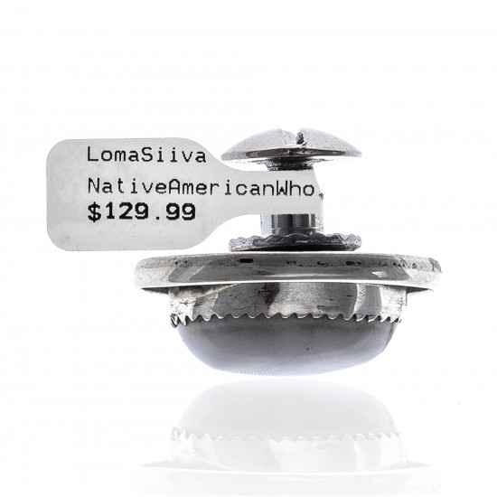 White Howlite .925 Sterling Silver Certified Authentic Navajo Native American Handmade Concho Button 24559 Concho 371016874343 24559 (by LomaSiiva) White Howlite .925 Sterling Silver Certified Authentic Navajo Native American Handmade Concho Button 24559 Concho 371016874343 24559 (by LomaSiiva)