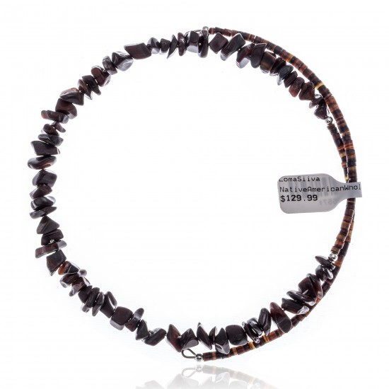 Red Tigers Eye Certified Authentic Navajo Native American Adjustable Choker Wrap Necklace 25571 All Products NB180926223250 25571 (by LomaSiiva) Red Tigers Eye Certified Authentic Navajo Native American Adjustable Choker Wrap Necklace 25571 All Products NB180926223250 25571 (by LomaSiiva)