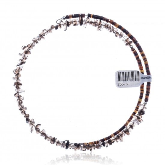 Smoky Quartz Certified Authentic Navajo Native American Adjustable Choker Wrap Necklace 25576 All Products NB180926223246 25576 (by LomaSiiva) Smoky Quartz Certified Authentic Navajo Native American Adjustable Choker Wrap Necklace 25576 All Products NB180926223246 25576 (by LomaSiiva)