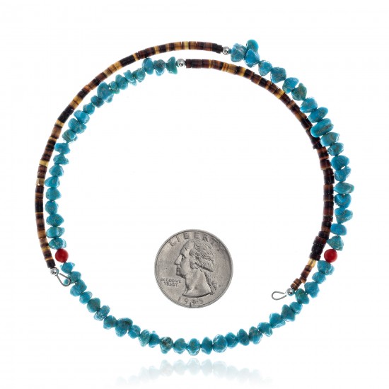 Natural Turquoise and Coral Certified Authentic Navajo Native American Adjustable Choker Wrap Necklace 25581 All Products NB180926223251 25581 (by LomaSiiva) Natural Turquoise and Coral Certified Authentic Navajo Native American Adjustable Choker Wrap Necklace 25581 All Products NB180926223251 25581 (by LomaSiiva)