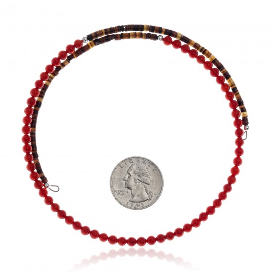 Coral and Natural Turquoise Certified Authentic Navajo Native American Adjustable Choker Wrap Necklace 25582 All Products NB180926223252 25582 (by LomaSiiva) Coral and Natural Turquoise Certified Authentic Navajo Native American Adjustable Choker Wrap Necklace 25582 All Products NB180926223252 25582 (by LomaSiiva)