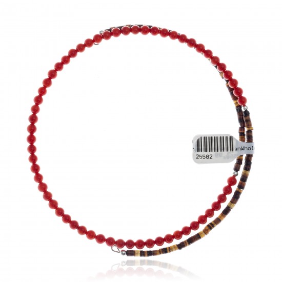 Coral and Natural Turquoise Certified Authentic Navajo Native American Adjustable Choker Wrap Necklace 25582 All Products NB180926223252 25582 (by LomaSiiva) Coral and Natural Turquoise Certified Authentic Navajo Native American Adjustable Choker Wrap Necklace 25582 All Products NB180926223252 25582 (by LomaSiiva)
