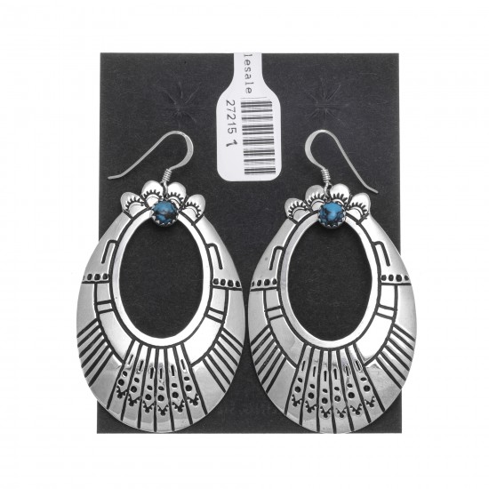 Natural Turquoise .925 Sterling Silver Certified Authentic Navajo Native American Handmade Dangle Earrings 27215-1 All Products NB181212223031 27215-1 (by LomaSiiva) Natural Turquoise .925 Sterling Silver Certified Authentic Navajo Native American Handmade Dangle Earrings 27215-1 All Products NB181212223031 27215-1 (by LomaSiiva)