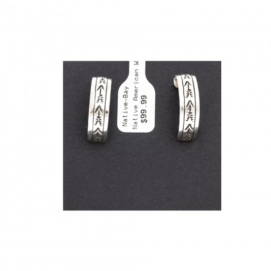 Arrow .925 Sterling Silver Certified Authentic Handmade Navajo Native American Earrings 13185-2 All Products NB180612013247 13185-2 (by LomaSiiva) Arrow .925 Sterling Silver Certified Authentic Handmade Navajo Native American Earrings 13185-2 All Products NB180612013247 13185-2 (by LomaSiiva)