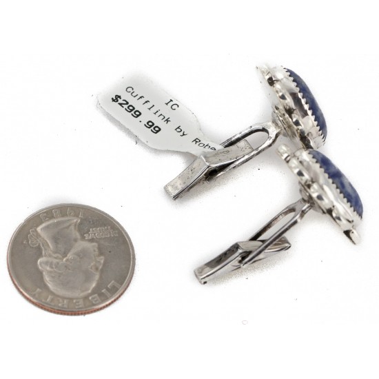 Handmade Certified Authentic Navajo .925 Sterling Silver Natural Lapis Native American Cuff Links 19126 Cufflinks NB160130211247 19126 (by LomaSiiva) Handmade Certified Authentic Navajo .925 Sterling Silver Natural Lapis Native American Cuff Links 19126 Cufflinks NB160130211247 19126 (by LomaSiiva)