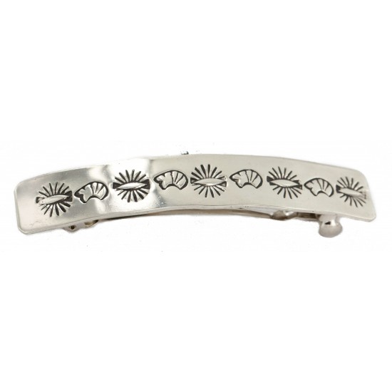 Handmade Bear Certified Authentic Navajo Nickel Native American Hair Barrette 10343-2 All Products NB160129003429 10343-2 (by LomaSiiva) Handmade Bear Certified Authentic Navajo Nickel Native American Hair Barrette 10343-2 All Products NB160129003429 10343-2 (by LomaSiiva)