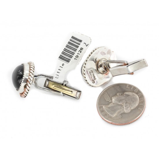 Handmade Certified Authentic Navajo .925 Sterling Silver Natural Black Onyx Native American Cuff Links 19128-2 Cufflinks NB160207075949 19128-2 (by LomaSiiva) Handmade Certified Authentic Navajo .925 Sterling Silver Natural Black Onyx Native American Cuff Links 19128-2 Cufflinks NB160207075949 19128-2 (by LomaSiiva)