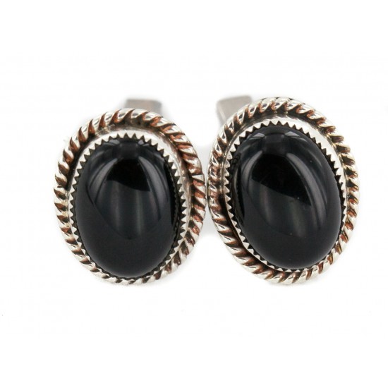 Handmade Certified Authentic Navajo .925 Sterling Silver Natural Black Onyx Native American Cuff Links 19128-2 Cufflinks NB160207075949 19128-2 (by LomaSiiva) Handmade Certified Authentic Navajo .925 Sterling Silver Natural Black Onyx Native American Cuff Links 19128-2 Cufflinks NB160207075949 19128-2 (by LomaSiiva)