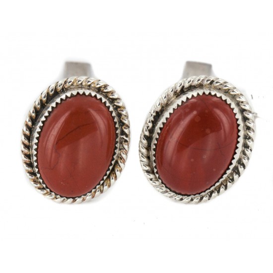 Handmade Certified Authentic Navajo .925 Sterling Silver Natural Red Jasper Native American Cuff Links 19128-1 Cufflinks NB160207080508 19128-1 (by LomaSiiva) Handmade Certified Authentic Navajo .925 Sterling Silver Natural Red Jasper Native American Cuff Links 19128-1 Cufflinks NB160207080508 19128-1 (by LomaSiiva)
