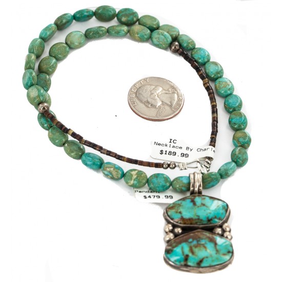 .925 Sterling Silver Certified Authentic Navajo Turquoise Native American Necklace 14566-5-15338 All Products NB160212185246 14566-5-15338 (by LomaSiiva) .925 Sterling Silver Certified Authentic Navajo Turquoise Native American Necklace 14566-5-15338 All Products NB160212185246 14566-5-15338 (by LomaSiiva)
