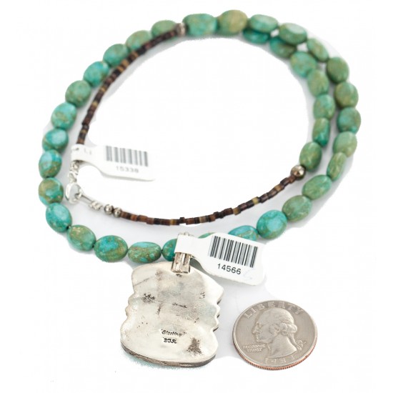 .925 Sterling Silver Certified Authentic Navajo Turquoise Native American Necklace 14566-5-15338 All Products NB160212185246 14566-5-15338 (by LomaSiiva) .925 Sterling Silver Certified Authentic Navajo Turquoise Native American Necklace 14566-5-15338 All Products NB160212185246 14566-5-15338 (by LomaSiiva)