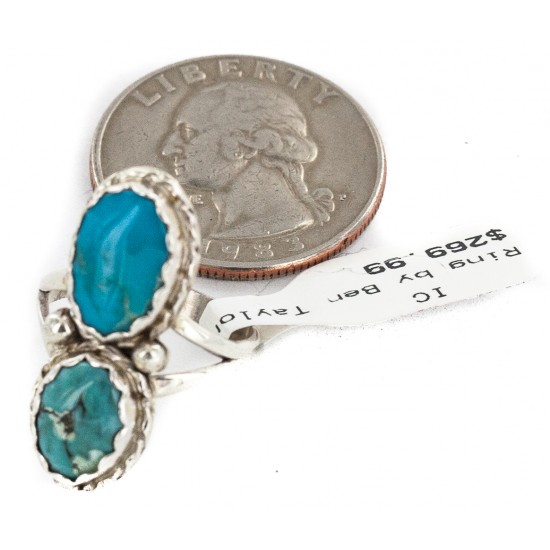 Navajo .925 Sterling Silver Handmade Certified Authentic Turquoise Native American Ring 18187-10 All Products NB160212205131 18187-10 (by LomaSiiva) Navajo .925 Sterling Silver Handmade Certified Authentic Turquoise Native American Ring 18187-10 All Products NB160212205131 18187-10 (by LomaSiiva)