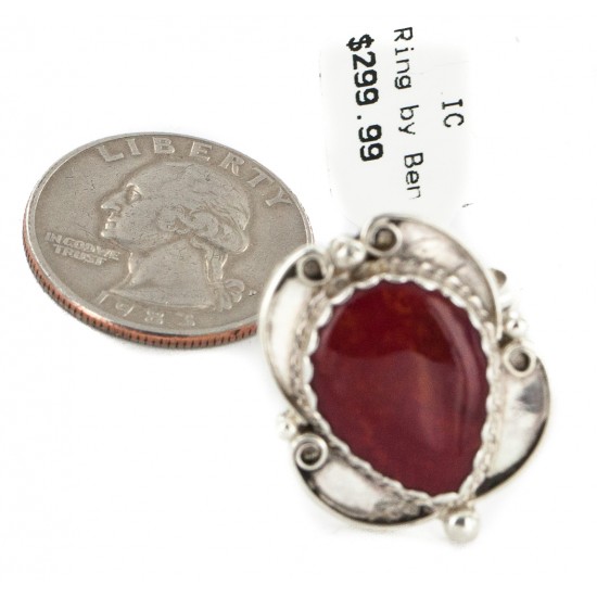 Navajo .925 Sterling Silver Certified Authentic Handmade Natural Red Jasper Native American Ring 18188-7 All Products NB160212211749 18188-7 (by LomaSiiva) Navajo .925 Sterling Silver Certified Authentic Handmade Natural Red Jasper Native American Ring 18188-7 All Products NB160212211749 18188-7 (by LomaSiiva)