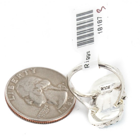 Navajo .925 Sterling Silver Handmade Certified Authentic Natural Turquoise Native American Ring 18187-3 All Products NB160212214040 18187-3 (by LomaSiiva) Navajo .925 Sterling Silver Handmade Certified Authentic Natural Turquoise Native American Ring 18187-3 All Products NB160212214040 18187-3 (by LomaSiiva)